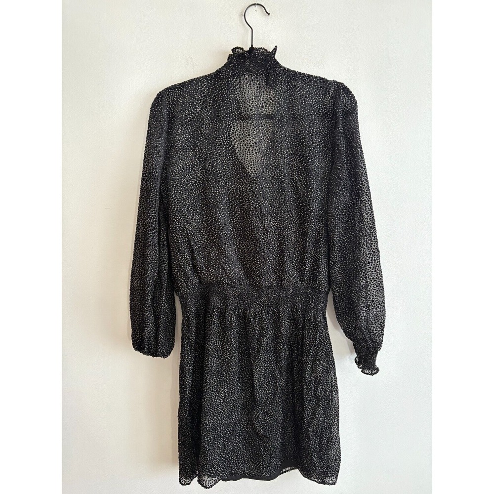 NWT White House‎ Black Market Dot Blouson Black Midi Dress Size Medium